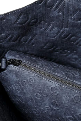 Desigual Women's PU Shopping Bag, Blue