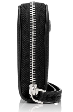 Armani Exchange Pebble Pu Round Zip Wristlet 