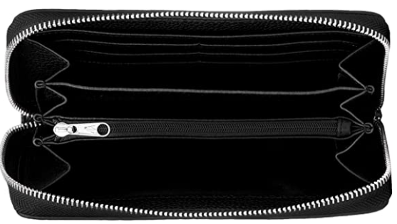 Armani Exchange Pebble Pu Round Zip Wristlet 